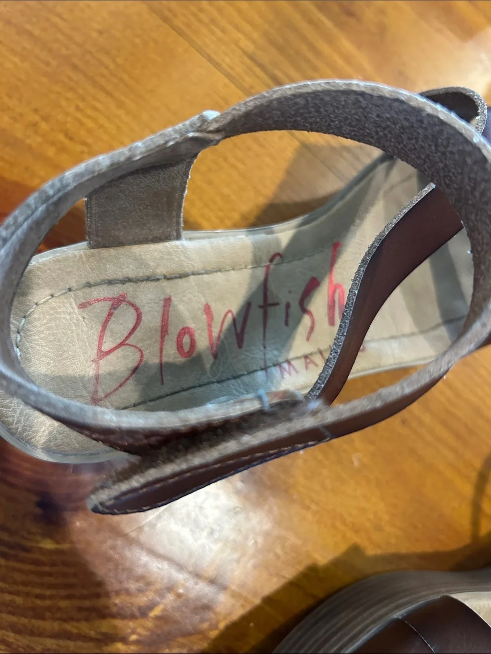 Blowfish Brown Leather Strappy Ankle Sandals